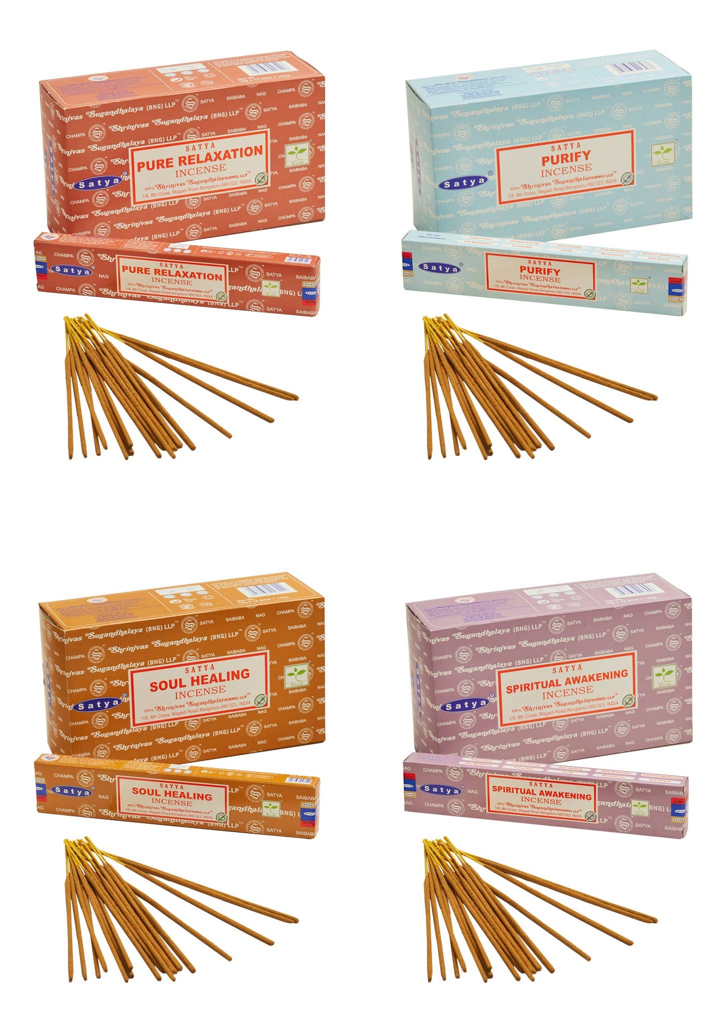 Satya Nag Champa Mindfulness Series Incense Sticks 15g: Anti Stress(AS)