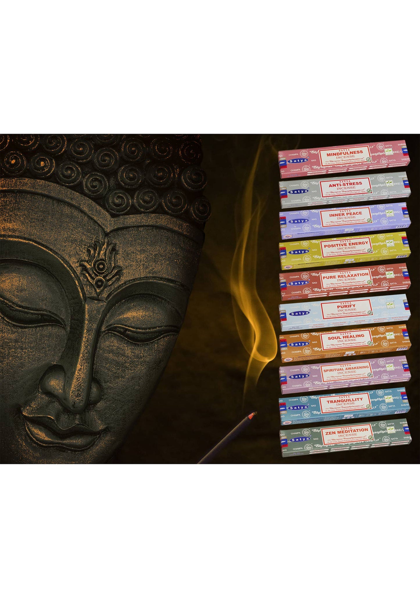 Satya Nag Champa Mindfulness Series Incense Sticks 15g: Anti Stress(AS)