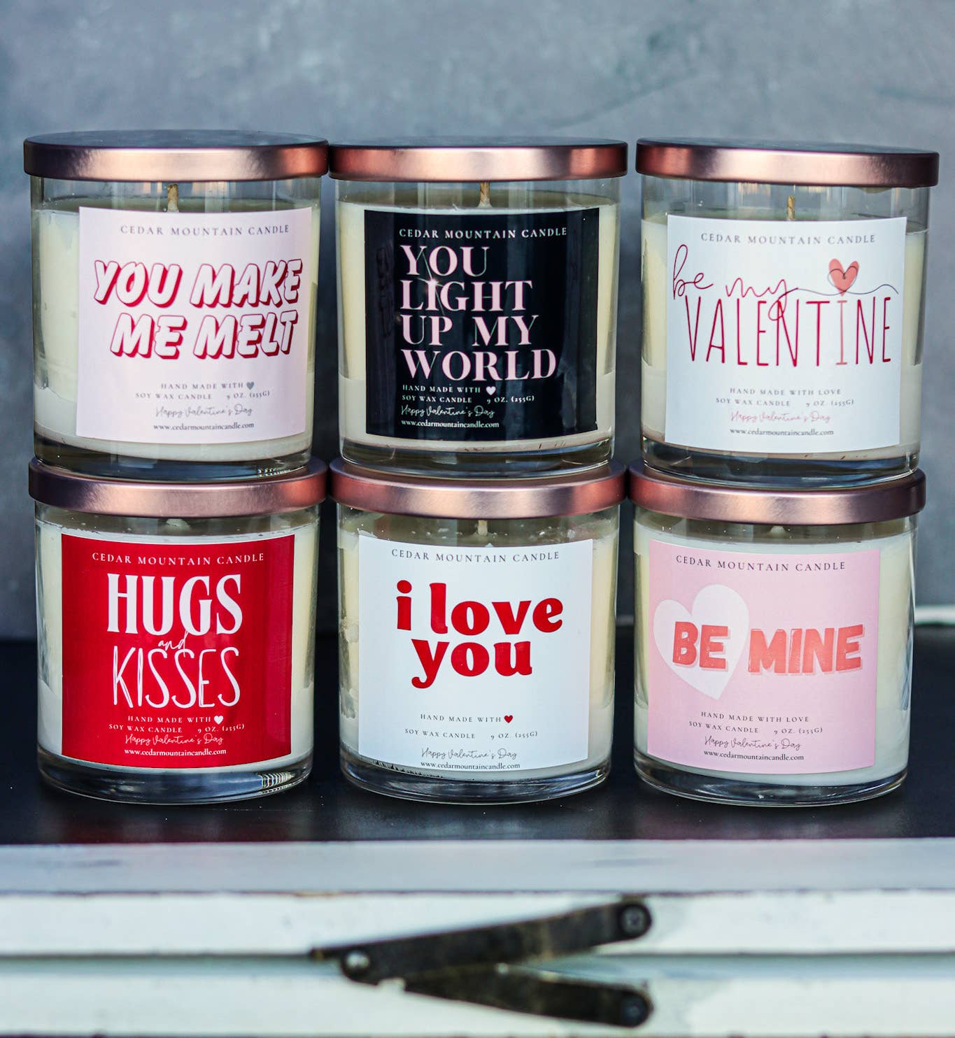 You Make Me Melt - Valentine's Day Soy Candle - 9 oz Jar: Rose gold lid / Starfruit & Mandarin